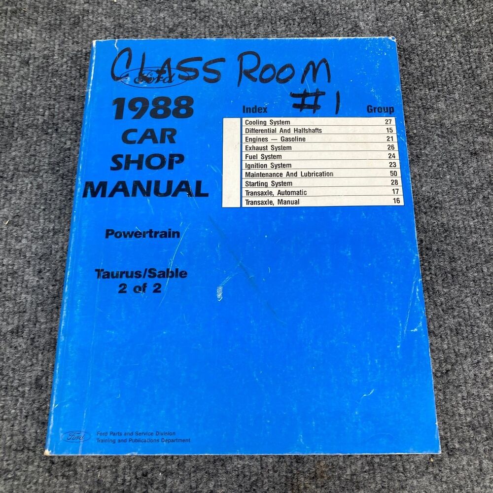 1988 Ford Taurus Sable Powertrain Shop Manual Ford 2 of 2